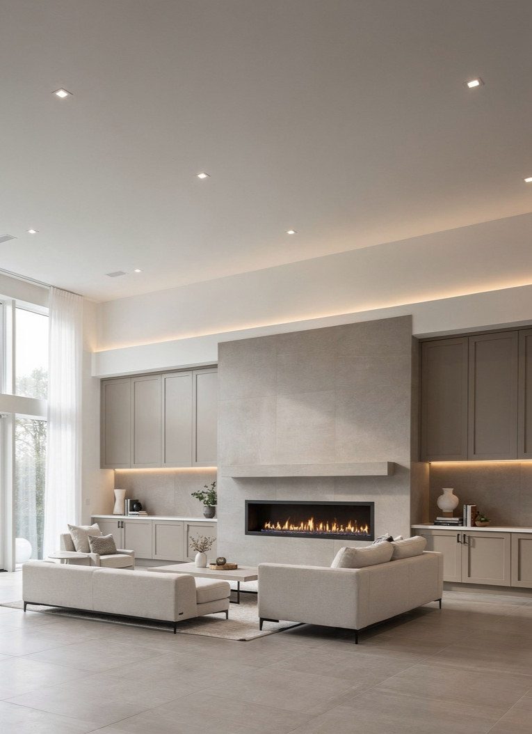 Waterfall Islands, Fluted Wood & Stone: Luxury Details