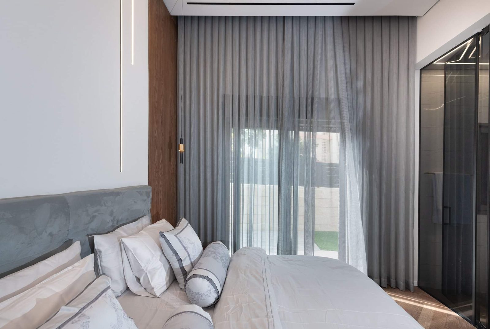 Guest bedroom in a renovated residence